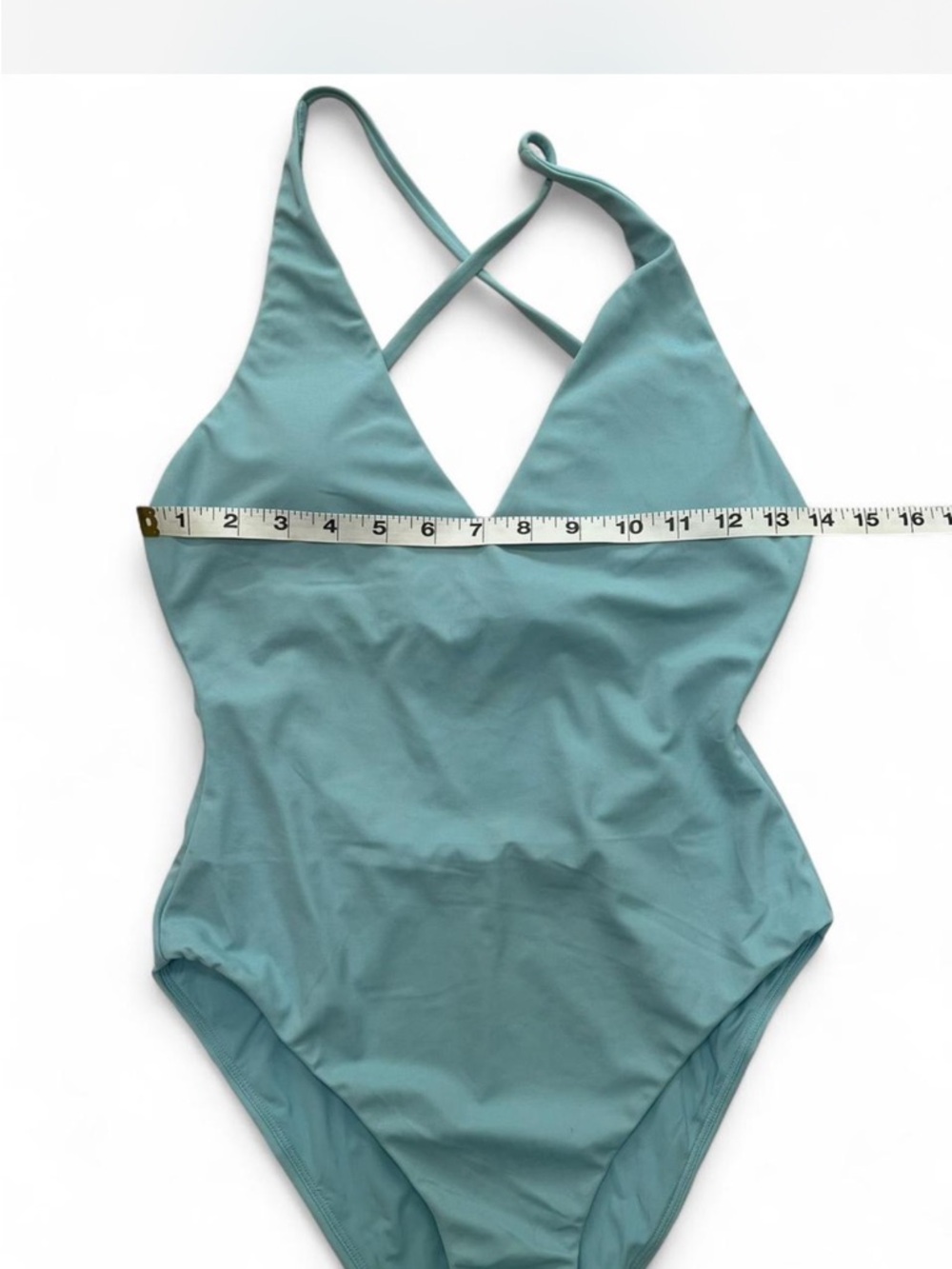 Andie swim One-Piece Swimsuit pool blue Anthropologie sample limited S - Picture 3 of 5